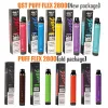 Puff flex 2800 puffs 2800 engångs cigaretter vape desechable pods enhetssatser 850mAh batteri Förfylld 8 ml förångare vaper desechable 0%2%5%