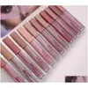 Lip Gloss 12pcs Matte Liquid Collection Rouge à lèvres Set Lipgloss Rouge A Levre Maquillage Kit Drop Livraison Santé Beauté Maquillage Lèvres Dhglt