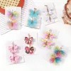 Hair Accessories 2Pcs/Set Kids Cute Gauze Butterfly Clip Gradient Hairpins With Gold Headwear Children Girls