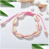 Fußkettchen Fußkettchen Muschel-Knöchelarmband für Frauen Fußkettchen Schmuck Strand Boho Accessoires Knöchelarmbänder Fuß Cheville Bijoux Jewelr Dhiv7