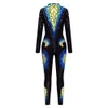 Multicolorido festa de férias sem costura uniforme design textura sexy macacão wear cosplay impressão digital catsuit bodysuit