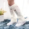 Damensocken, zerrissener Strick, für Herbst und Winter, Gothic-Grunge, Y2K-Stiefel, Bündchen, Abdeckungen, einfarbige Strümpfe