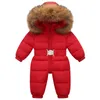 Down Coat -30 Winter Ski snow Suit Baby Jumpsuit Boy Overalls Warm down jacket Kids toddler girl Clothes Children Clothing coat overcoat 231020