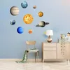 Adesivos de parede 9 Pçs / set 9 Planeta Sistema Solar Fluorescente Wall Stick the Universe Planet Galaxy Crianças Quarto Quarto Luminoso Adesivos de Parede 231020