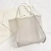 Förvaringslådor Protoble Mesh Bag stor kapacitet återanvändbara barn leksaker väskor simning strand kvinnor makeup arrangör shopping handväska