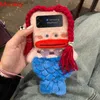 Casos de telefone celular 3D Cute Plush Mermaid Girls Gift Phone Case para Samsung Galaxy Z Flip 3 4 5 Case 1 2 Flip3 Zflip3 Winter Fluffy Hair Hard Cover Q231021