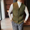 Pulls pour hommes Pull Gilet Hommes Printemps Oversize Hommes Cardigan Gilets Solide Simple All-Match Col V Couples Rétro Kaki Doux Plus Taille S-3XL 231021