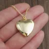 Pendant Necklaces SanLan 1pcs Valentine Lover Heart-Shaped Tri-Frame Locket Necklace Perfect Gift For Any Occasion