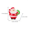 Décorations de jardin 8 pcs Mini Santa Claus Figurine Décor Bonsai Miniature Statue de Noël Petites figurines Figurines Résine