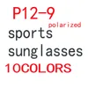 Summer Spring Man Fashion Polaryzowane popularne okulary przeciwsłoneczne +skrzynnia z wiatrem Big Mirror Sport Sport na zewnątrz okulary okulary dla kobiet mężczyzn Mężczyzn Słońce Bag 10 Colors