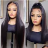 Synthetic Wigs 360 Lace Frontal Straight Human Hair Wigs Brazilian 28 30 Inch Synthetic Front Closure Wig For Hair Products Hair Wigs Dhgeu