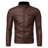 Veste en cuir pour hommes en simili cuir col montant pour hommes veste de moto légère en simili cuir vêtements d'extérieur vestes de course Motocross 231020