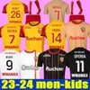 MAILLOT 23 24 RC soczewki 4. koszulki piłkarskie mężczyzn Kid Kit Mistrzów Koszulki piłkarskie Foot Home Away Area