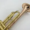 Instrument de trompette professionnel de haute qualité pour débutants, pour jouer de la trompette gauche en bronze phosphoreux plaqué or à poignée inversée