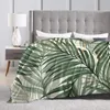 Cobertores flanela lance cobertor folhas de palmeira colcha macia quente pelúcia para cama sala de estar piquenique viagem casa sofá