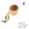 Muggar kreativa nordiska gummi trä kopp med hängande rep mjölk mugg hantera kaffe hem fest bar kök prylar