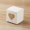 Wrap regalo 50pcs Box di carta artigianale Love Heart Transparent Window Candy Wedding Baby Shower Party Borsa di imballaggio