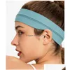 Headbands Elastic Headband For Women Fashion Men Trend Yoga Sports Sweat-Absorbing Unisex Band High Quality Hairjewelry Weaving Jacq Dhzcz