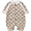 Nouveau Mode nouveau infantile barboteuse vêtements ensemble Beige barboteuse pour bébé combinaison nouveau-né vêtements