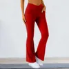 Yoga-Outfit, sportliche Schlaghose, elastisch, schlank, einfarbig, Hüften heben, Sport, weites Bein, Fitnessstudio, Damenmode, Fitness-Leggings 231020