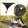 Tents and Shelters Z40 Portable Triangle Hammock 4Mx4Mx4M Multi Person Aerial Mat Convenient Outdoor Camping Sleep Hammock Portable Hanging Bed 231021