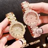 Andra klockor Womens Watch Full Diamond Top Luxury Brand Quartz Steel For Ladies Punk Elegant Zircon Crystal Fashion Wristwatch Clock 231020