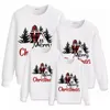 Dwuczęściowe spodnie kobiety pasują do rodziny świątecznych ekskluzywne projekt Wesołych Świąt Dom Family Christmas Bluza 231021