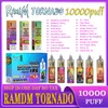 Fu originale Randm Tornado 10000 sbuffi Penna a vaporizzazione usa e getta Randm 10000 sbuffi 10000 sigarette elettroniche a batteria ricaricabile a flusso d'aria a flusso d'aria Coil 20ml POD Preimpultato 10K