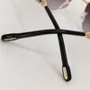 Nouveau design de mode lunettes de soleil carrées 50124U demi-monture en métal double branches de corde nautique style simple et populaire lunettes de protection UV400 extérieures