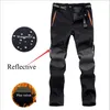 Pantalons de chasse pantalons de Sports de plein air hommes Plus velours épais automne hiver imperméable polaire Ski alpinisme