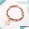 Bracelets de charme coeur conception chaîne de boule bijoux fins pour femmes bracelet en argent doré Pseiras célèbre livraison directe 2022 DH7Q3