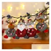 Décorations de Noël Mignon Arbre De Noël Décoration Pendentif Père Noël Ours Bonhomme De Neige Elk Poupée Suspendus Ornements Pour La Maison Jardin Dhsx0