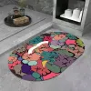 Designer Carpets Home Decorative Front Door Mat Entrance Doormat Polyester Casual Rubber Non Slip Floor Carpet Bath Rugs