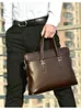 Pastas masculinas maleta bolsa portátil pu couro de alta qualidade ombro escritório negócios commuting mensageiro crossbody lado designer saco