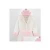 Pajamas Baby Girls Boys Robes Children Bathrobe Hooded Cap Soft Veet Robe Pajama Kids Coral Warm Clothes Lovely Home 211023 Baby, Kids Dhce3