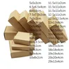 Geschenkverpakking 50 stuks Multi Size Schattig Vierkant Kraftpapier Verpakking Bruiloft Gunstbenodigdheden Handgemaakte Zeep Chocolade Snoep Geschenkdoos 231020