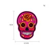 Notions Skl Iron Ones Sew On Punk Style Skeleton Embroidery Appliques Ghost Head Motif Melt Sticker Halloween Costumes Drop Delivery