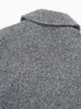 Womens Wool Blends Short Gray Winter Jacket Kvinnor Långärmad TurnDown Collar Casual Pocket Jackets Fashion Zipper Loose Streetwear Coat 231021