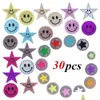 Notions 30Pcs Iron Ones Assorted Size Star Embroidered Appliques For Clothing Jackets Diy Craft Sticker Drop Delivery