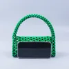 Beaded Handbag for Women White Pearl Decoration Evening Bags