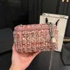 Paris Brand Designer Crossbody Bag Women Luxury Shoulder Bags Four Seasons Fashion 23S Love Woolen Box High Quality Chain Adjustable Makeup Bag Wallet 17X10CM