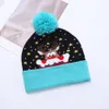 Christmas Hat Fashion For Kids And Adults New Christmas Knitted Hat Short Plush Santa Claus Hat Colorful Glow Knitted Wool Hat