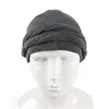 Berets Moslim Men vrouwen tulband hoofd wrap satijn beklede sjaal elastische hoofdbanddoppen