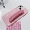 Telefonfodral Creative Cut Door Handle Roligt för iPhone 14 11 13 Pro Max Japanese Girls 'Soft Silicone Cover Friend Capa 231104