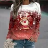 Maglioni da donna Maglione con stampa animalier Girocollo Top Eleganza Manica lunga Autunno Inverno Donna Everyday Vintage Pullover T-shirt natalizia 231020