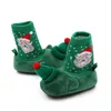 Primeros caminantes nacidos zapatos de bebé calcetines de santa claus para niño antideslizante suela suave cálido todler infantil caminando 231020