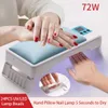 Nail Dryers Hand Pillow Lamp Foldable Portable Light Therapy Machine Polish Shine Dryer Smart Sensor 231020