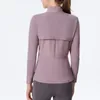 Chemises actives automne hiver col montant veste de sport femme séchage rapide vêtements de Fitness haut mince à manches longues Yoga course