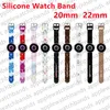 20mm 22mm Bands Designer Samsung Watch Band Watch Strap for Samsung Galaxy Watch 5 4 Band 40mm 44mm 42mm 46mm Sports Liquid silicone Monogram Bracelet Smart Straps