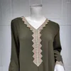 Ubranie etniczne eleganckie kobiety muzułmańskie abaya długie rękawowe sukienka maxi indyka eid Ramadan Kaftan Islam Party Dubai Evening Suknia Arabska Jalabiya